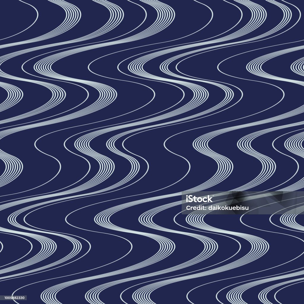 Japanese Ruffle Pattern Japanese Style Ripple Pattern Stock Illustration - Download Image Now ...