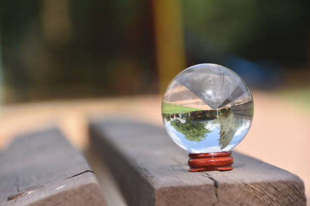 istock Reflection of a playground with a crystal ball 1005886162