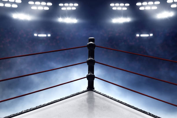 ring de boxe professionnelle - wrestling photos et images de collection