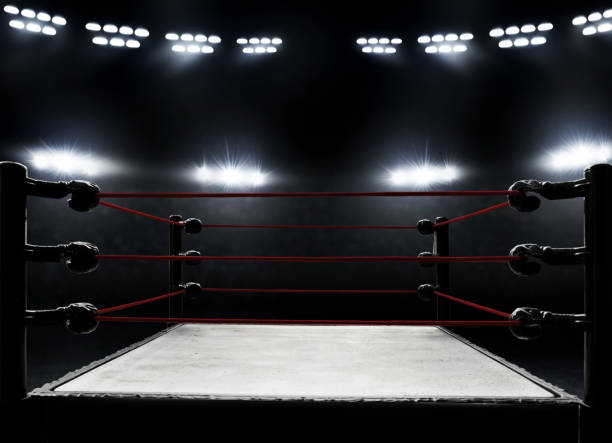 profesjonalny pierścień bokserski - wrestling sport conflict competition zdjęcia i obrazy z banku zdjęć