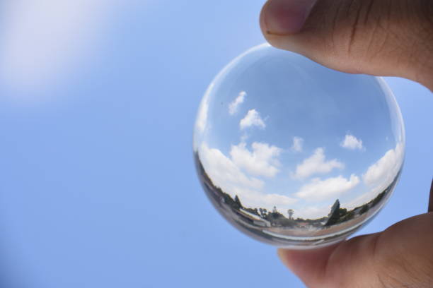istock Reflection of the sky in a crystal ball 1005897136