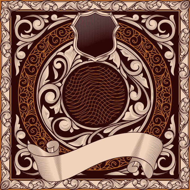 ilustrações, clipart, desenhos animados e ícones de projeto ornamentado decorativo vintage - art nouveau classic backgrounds frame