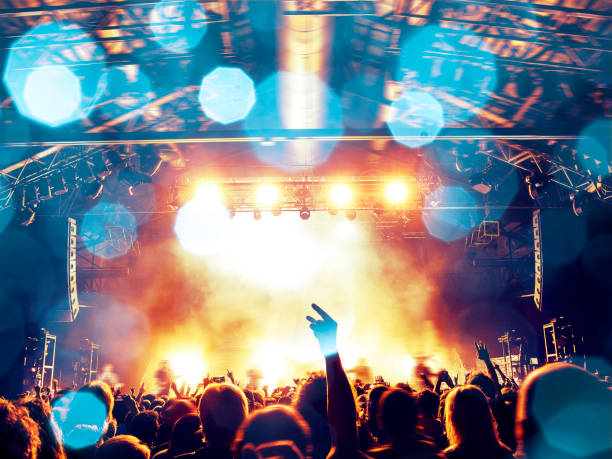 istock Concert crowd in front of a live stage 1005905408