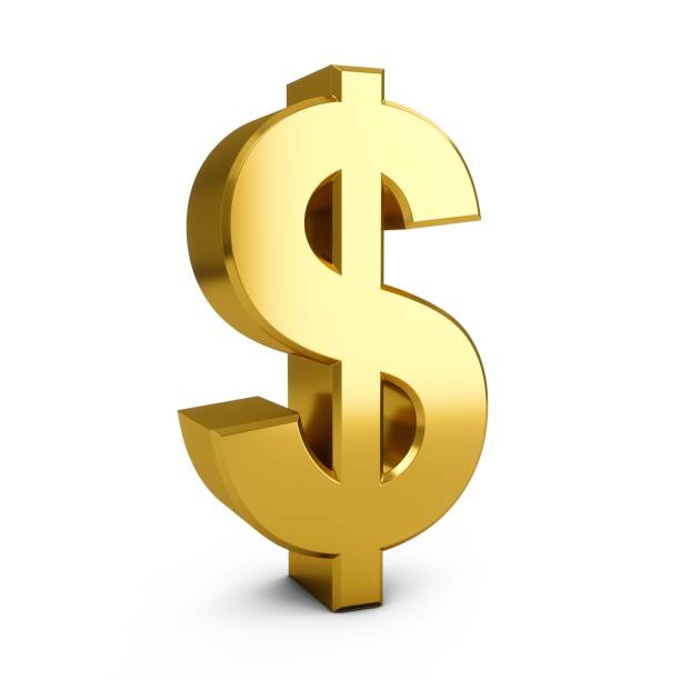 istock 3D Rendering golden Dollar Sign isolated on white background 1005918128
