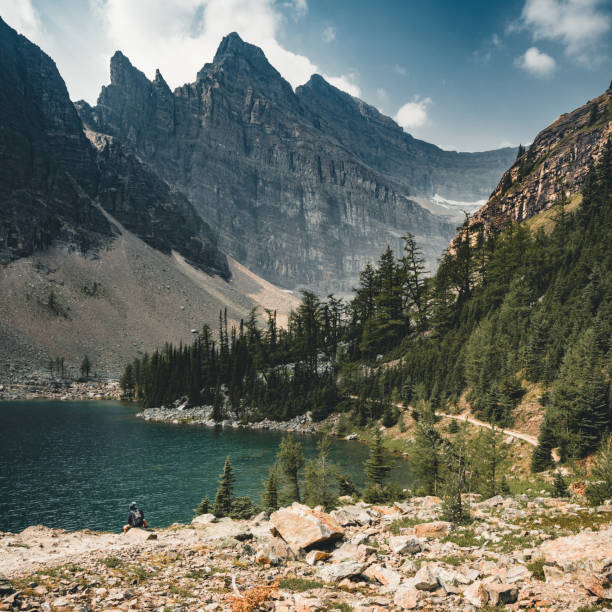 istock Mount Saddle and Lake Agnes in Banff National Park - Alberta, Canada 1005918140
