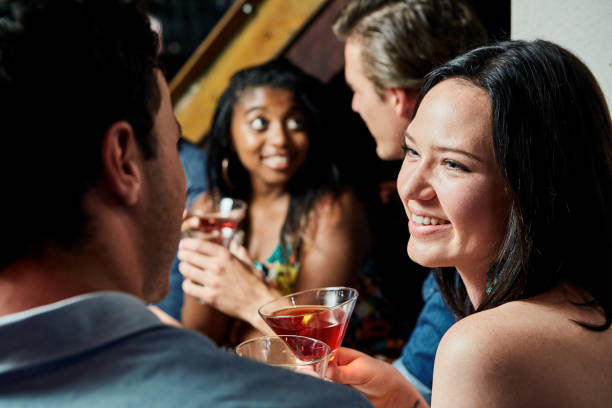 istock Club scene: happy group of young people on night out 1005918584