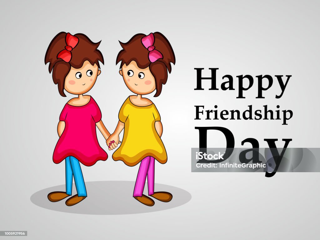 Illustration Of Background For Friendship Day Stock Illustration - Download  Image Now - Abstract, August, Bonding - iStock