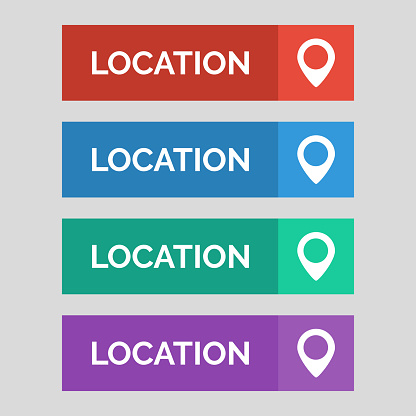 Set Location' Button Position Location Flat Button On Grey Background Stock Illustration - Download ...