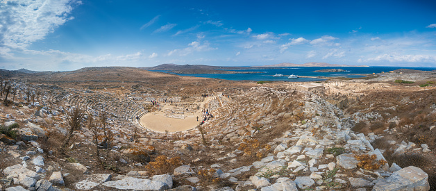 Built in 250 BC, the ancient theatre of Delos is relatively well preserved and a marker of how important the city was in its time.