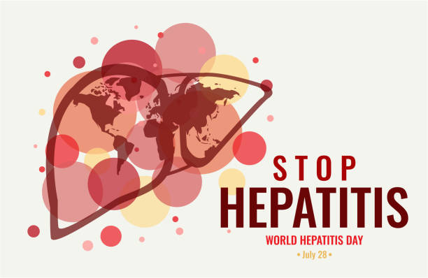 hentikan hepatitis - hepatitis ilustrasi stok