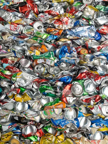 Photo of Compressed aluminum can for recycle