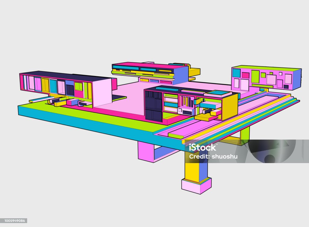 Concept Design Pattern Modern Building Concept Design Pattern Stock Illustration - Download ...
