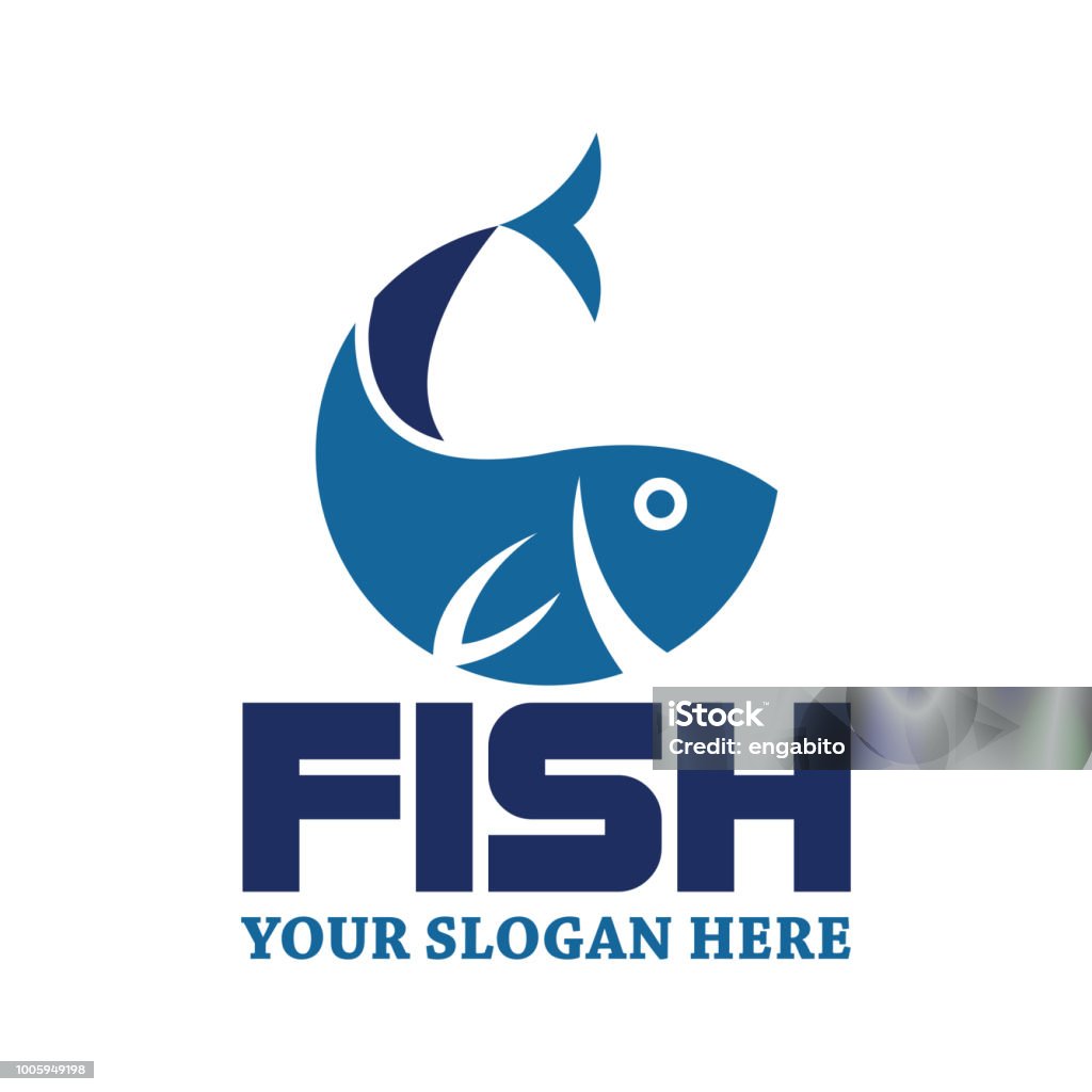 fish logo with text space for your slogan / tagline fish logo with text space for your slogan / tagline. vector illustration Fish stock vector