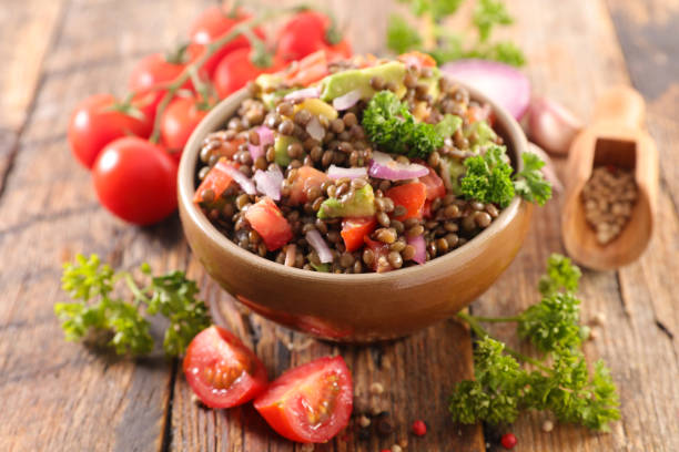 istock lentil salad with tomato, onion and avocado 1005956444