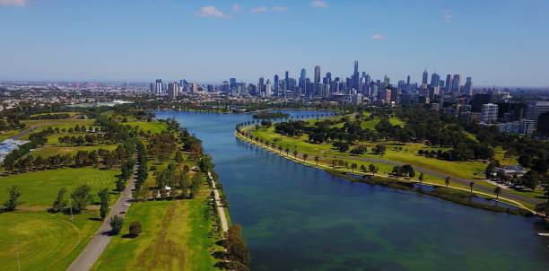 istock Melbourne city and Albert Park Lake 1005961426
