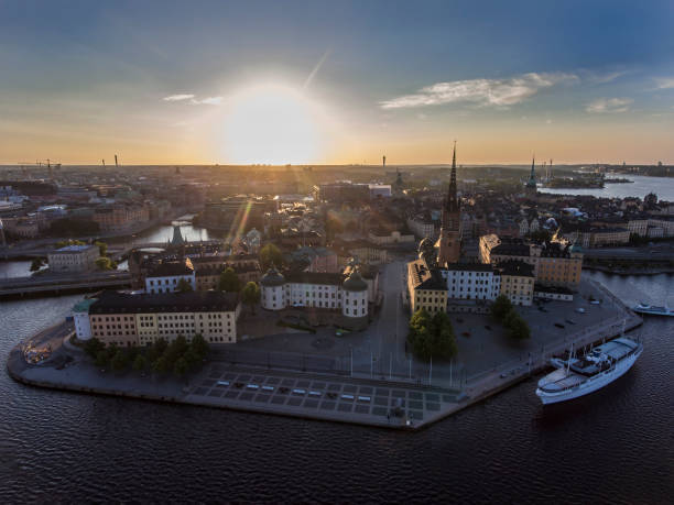 istock Aerial view over Riddarholmen, Stockholm 1005975746