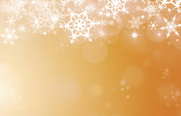 istock Illustration of a orange, gold, yellow and white Christmas snowflake pattern, textured abstract background. 1005987424