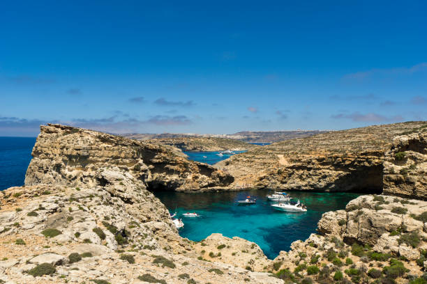 istock Malta, Comino island, panoramic view of the cliffs and the sea 1005995352