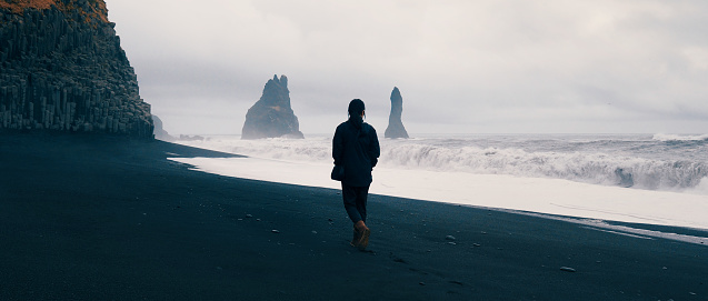 Reynisfjara is a world-famous black-sand beach found on the South Coast of Iceland, just beside the small fishing village of Vík í Mýrdal. With its enormous basalt stacks.
