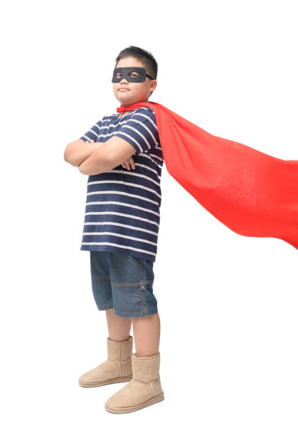 istock Fat child plays superhero isolated 1006006582