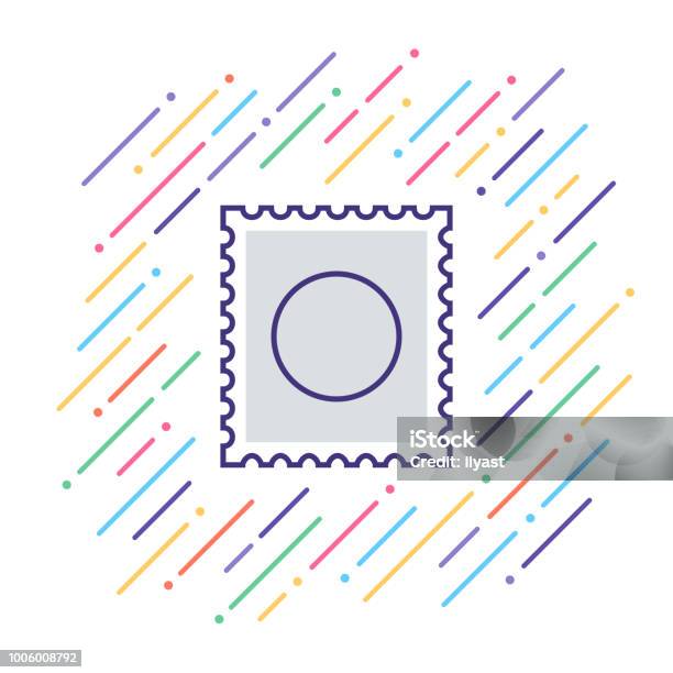 Mailing Line Icon Stock Illustration - Download Image Now - Postage Stamp, Icon Symbol, Mail