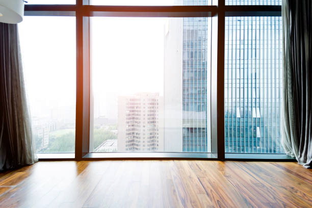 istock Modern building and cityscape outside the window 1006010258