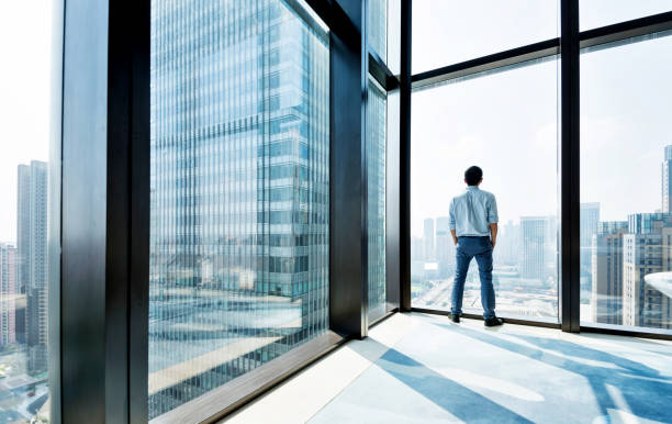 istock Businessman standing and looking at cityscape 1006018118