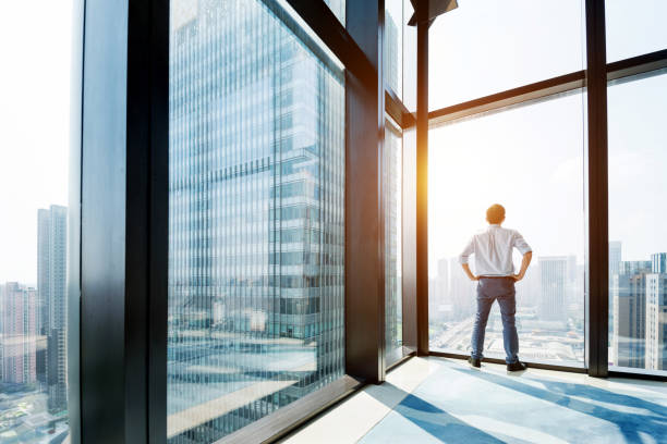 istock Businessman standing and looking at cityscape 1006018158