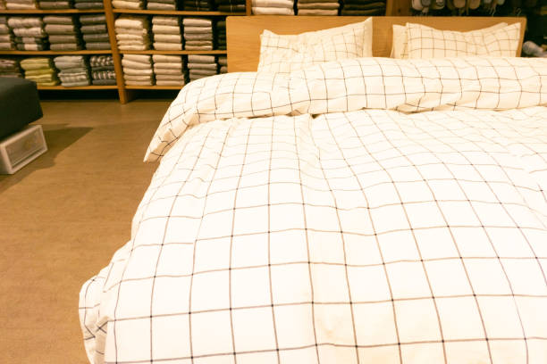 istock closeup Modern Bed , stylish bedroom interior design 1006018274