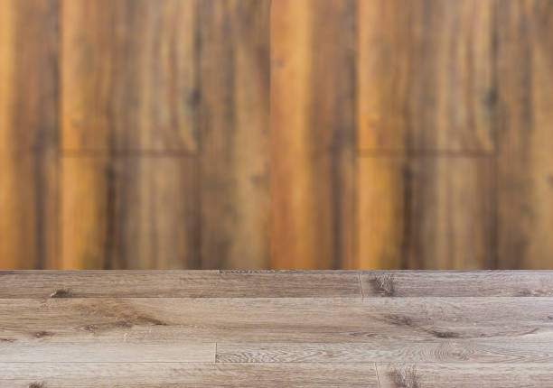istock Background with empty wooden table. Flooring Texture of timbered board. Closeup. 1006023134