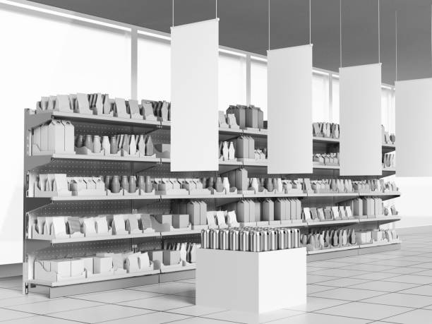 istock Supermarket Set Of Shelves 1006038036