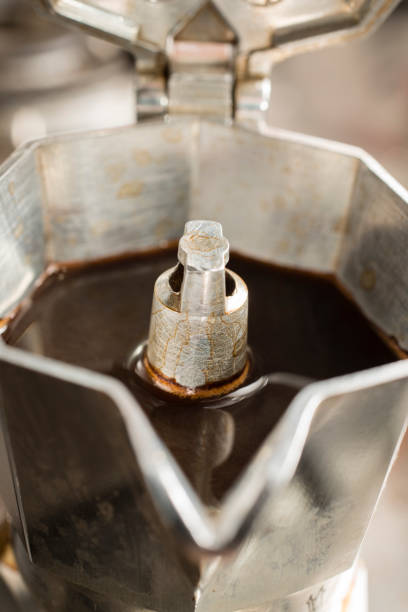 istock Traditional italian moka coffee maker. 1006042404