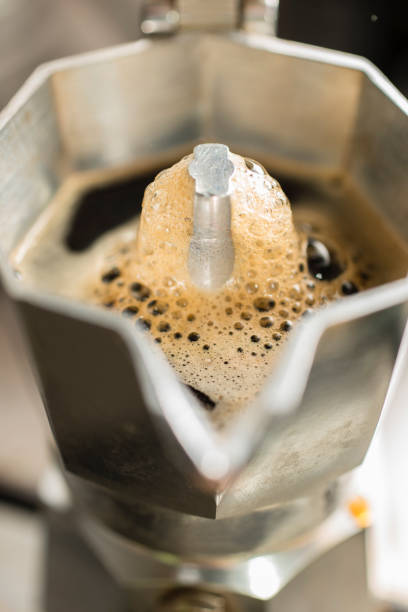 istock Traditional italian moka coffee maker. 1006042420