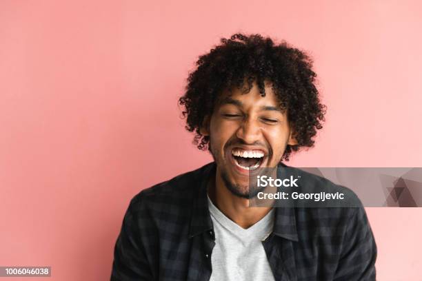 Casual Guy Stock Photo - Download Image Now - Laughing, Men, Portrait