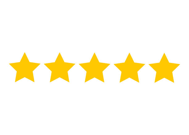 ilustrações de stock, clip art, desenhos animados e ícones de five stars rating vector icon - first class star shape rank gold