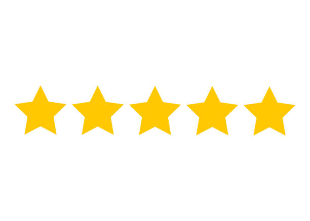 Five stars rating vector icon Five stars rating vector icon number 5 stock illustrations