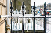 Icicles on Edinburgh railings