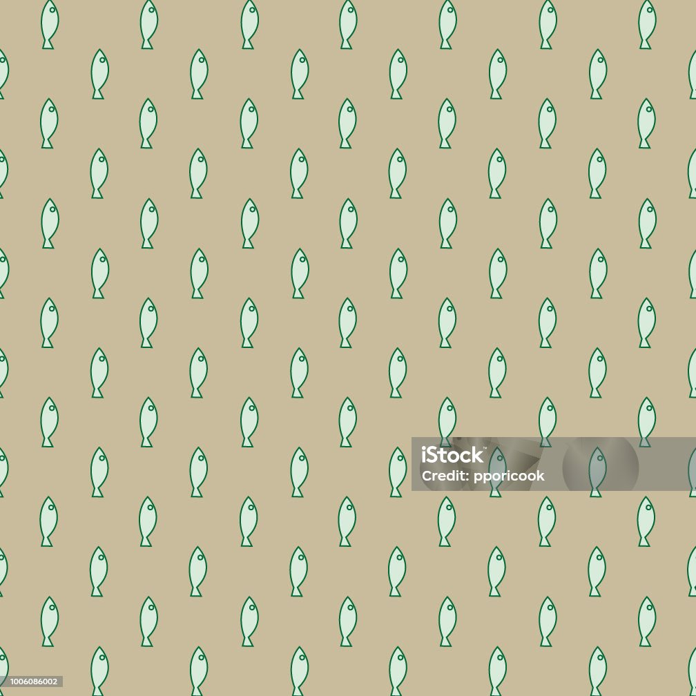 Brown Fish Pattern Fish Pattern Stock Illustration - Download Image Now - Animal, Animal ...