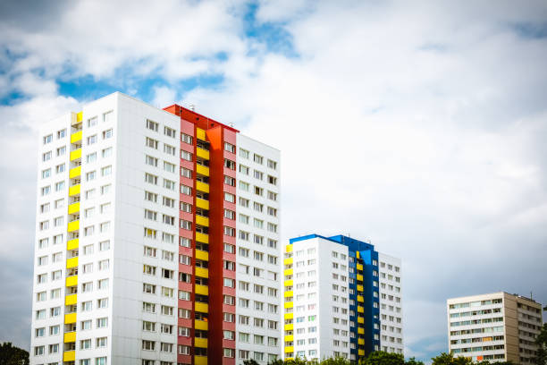 istock Soviet high-rise houses building architecture in Berlin 1006095356
