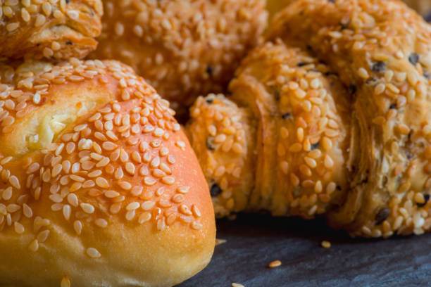 istock Closeup traditional homemade bakery bread with sesame 1006098584
