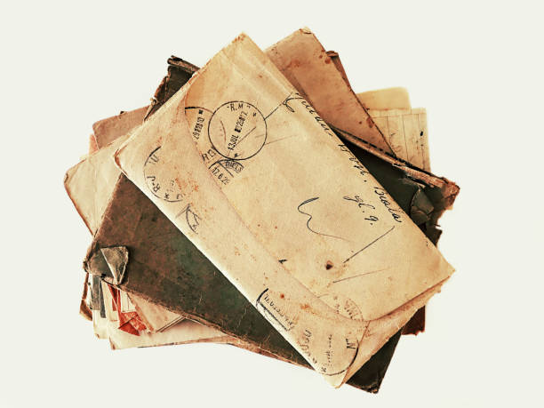istock Isolated overhead photo of old letters 1006104578