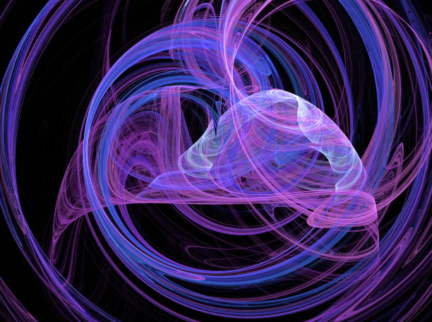 istock Abstract illustration of a fractal pattern on black background 1006105726