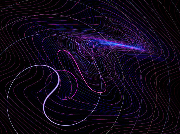 istock Abstract illustration of a fractal pattern on black background 1006106524