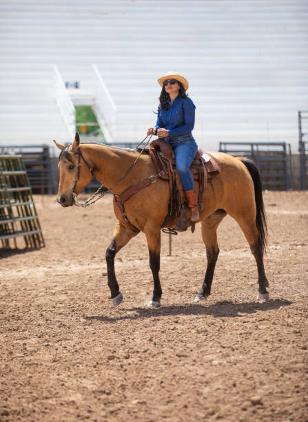 istock Cowgirl at Rodeo arena 1006106828