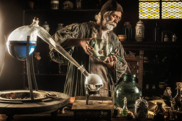 the alchemist - alchemist imagens e fotografias de stock