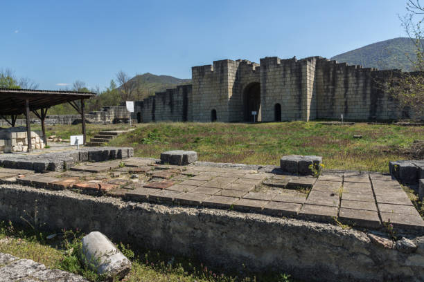 첫번째 불가리아 제국 중세 요새 좋은 preslav (대형 preslav), 불가리아의 수도의 유적 - stronghold 뉴스 사진 이미지