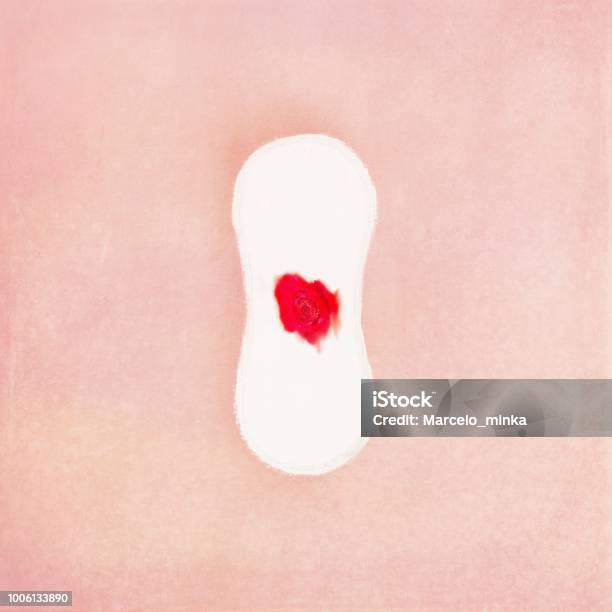 Pads Stock Photo - Download Image Now - Red, Sanitary Pad, Abstract