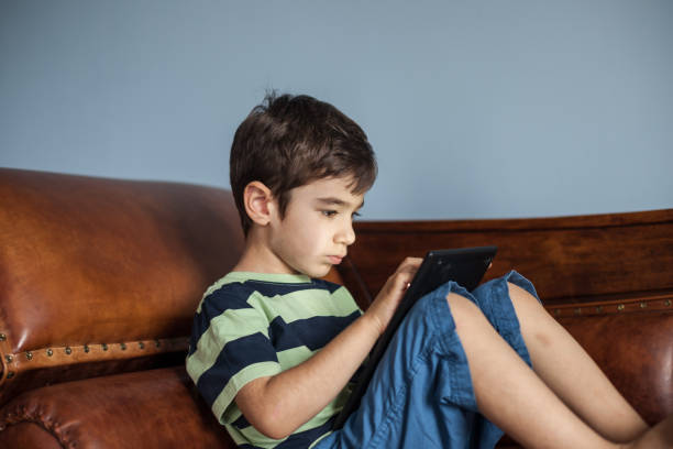 istock Portrait Of Little Boy Using Digital Tablet 1006143078