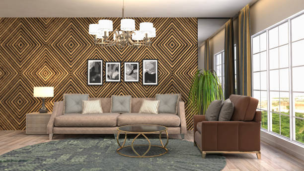 istock Interior of the living room. 3D illustration 1006148004