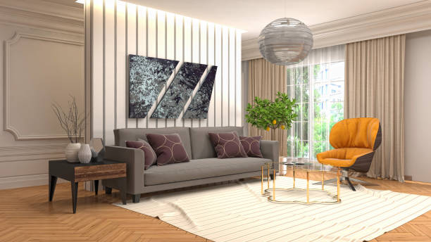 istock Interior of the living room. 3D illustration 1006148236